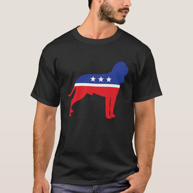 Camiseta Bloodhound Dog  Political Symbol Election Mascot (Frente)
