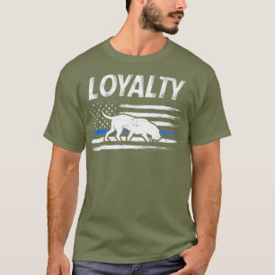 Camiseta Bloodhound K9 Policial Lealdade Parceiro Cão Fino