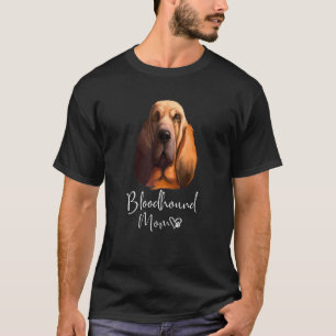 Camiseta Bloodhound Mãe Bonita Cachorro Cachorro Dono de Sa