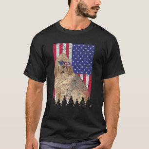 Camiseta Bloodhound Patriotic Dog USA Prioridade American F
