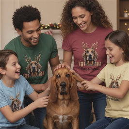 Camiseta Bloodhound Reindeer