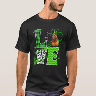 Camiseta Bloodhound Shamrock Lucky C Dia de São Patrício ir