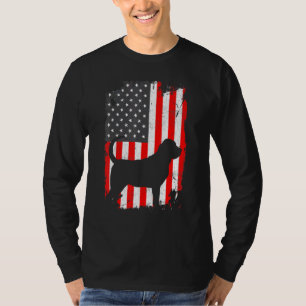 Camiseta Bloodhound Usa Flag Patriotic Tee For Dog Ownershi
