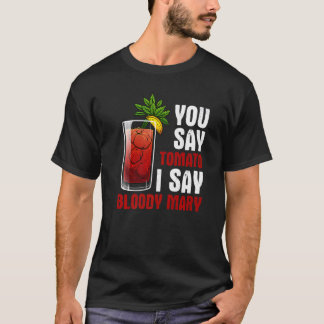 Camiseta Bloody Mary Design Homens Mulheres Misturam Bebend