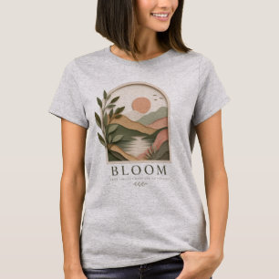 Camiseta Bloom Boho Nature Paisagem Cresça Através do Que