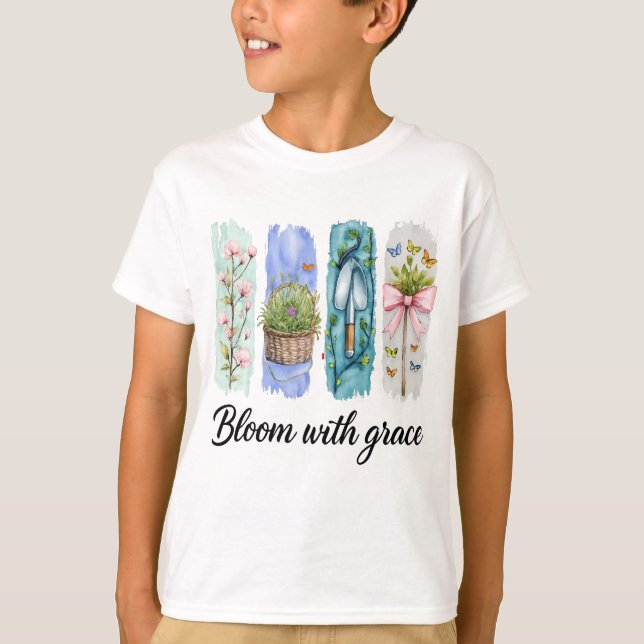 Camiseta Bloom com a Arte Floral Grace Garden (Frente)