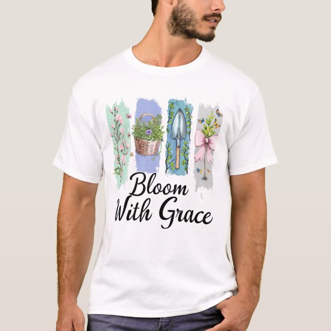 Camiseta Bloom com a Arte Floral Grace Garden (Frente)