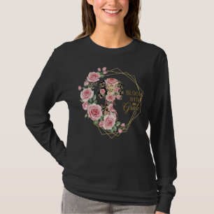 Camiseta Bloom Com Graça - Arte Floral Feminina