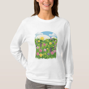 Camiseta "Bloom & Sunshine – Floral de Primavera & Verão Ca