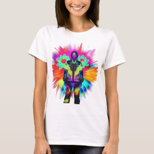 Camiseta Bloom Y2K: Tecido Atende à Natureza Luminescente