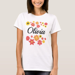 Camiseta Blooms cromáticos - Adicione seu nome