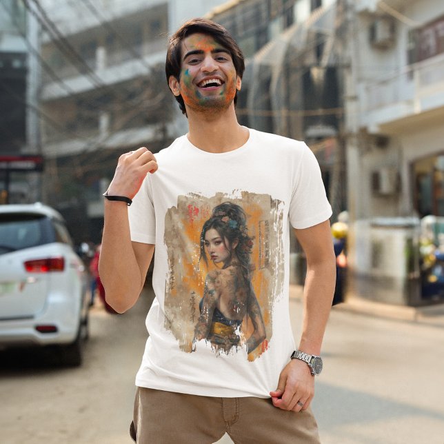 Camiseta Blooms de Força: Uma Legância de Arte na Rua Vinta (Criador carregado)