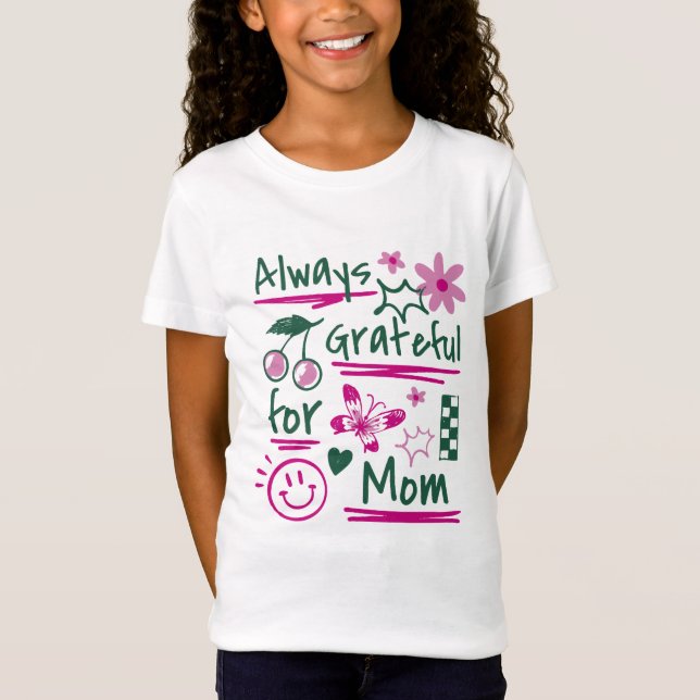 Camiseta Blooms de sorriso da mãe (Frente)