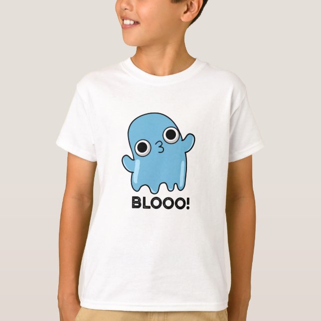Camiseta Blooo Funny Blue Ghost Pun (Frente)
