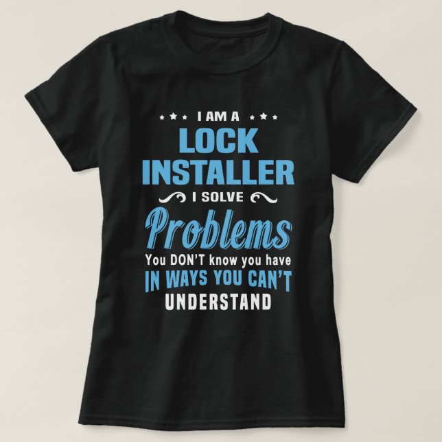 Camiseta Bloquear instalador (Frente do Design)