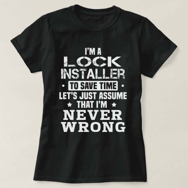 Camiseta Bloquear instalador (Frente do Design)