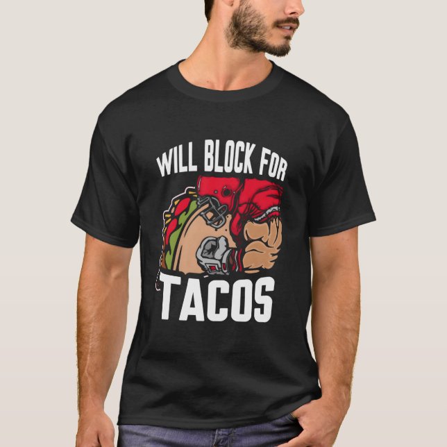 Camiseta Bloqueará por Tacos (Frente)