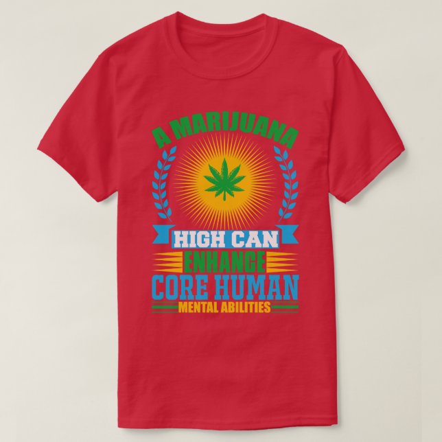 Camiseta Bloqueie seu potencial impacto das maconhas na col (Frente do Design)