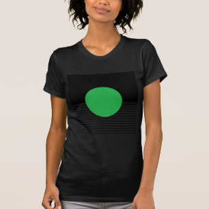 Camiseta Bloqueio Branco Preto e Círculo Verde