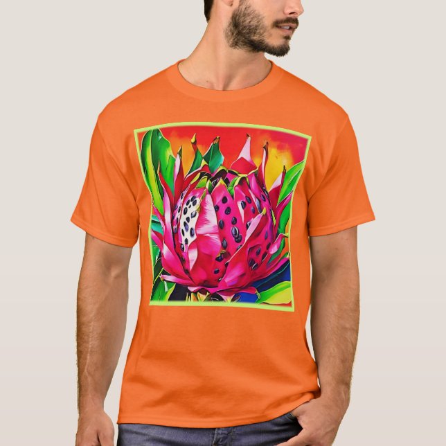 Camiseta Bloqueio de Frutas de Dragões Exóticos (Frente)