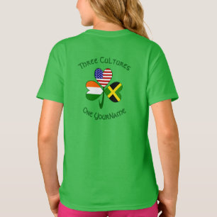 Camiseta Bloqueio de Shamrock jamaicano irlandês dos EUA pe