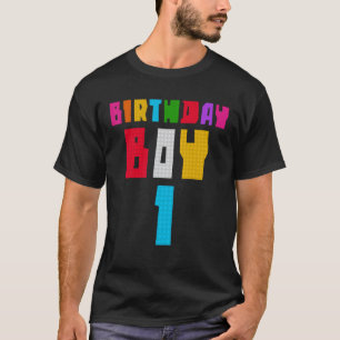 Camiseta Bloqueio do Criador Mestre do Aniversário de 1 Ano