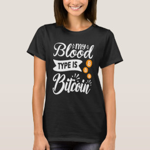 Camiseta Bloqueio Meu Tipo De Sangue É Criptomoeda De Bitmo
