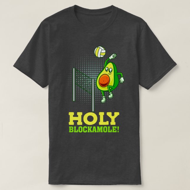 Camiseta Bloqueio Sagrado Blockamole Funny Voleibol Bloco A (Frente do Design)