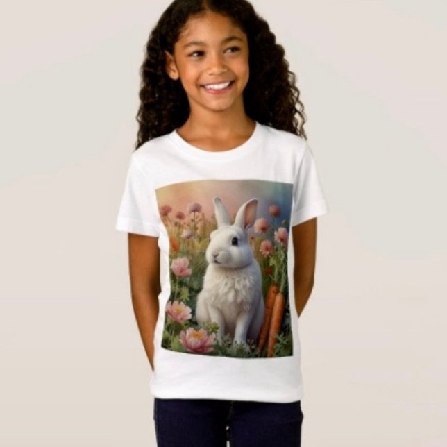 Camiseta Blossom Bunny & Carrot Patch Kids T-Shirt (Criador carregado)