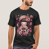 Blossom de cereja da boneca Kawaii Kokeshi japones