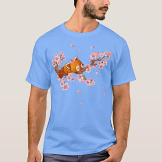 Camiseta Blossom Kawaii Red Panda de Arte Japonesa Bonita