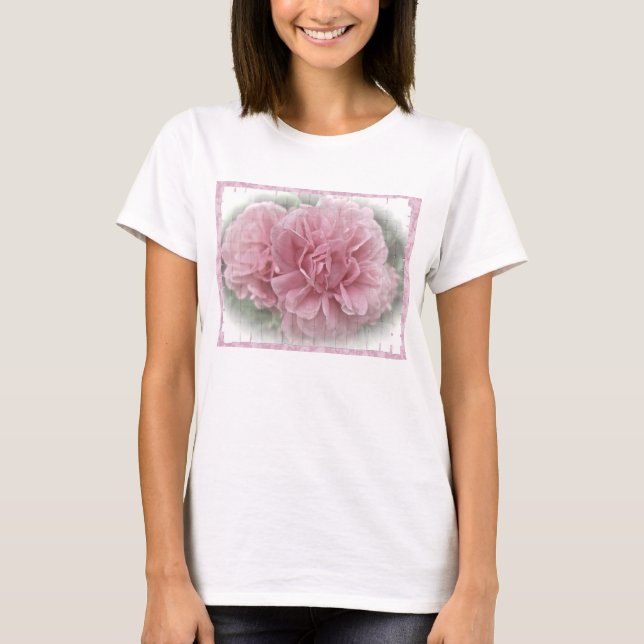 Camiseta Blossomas de Rosa de Subida Rosa (Frente)