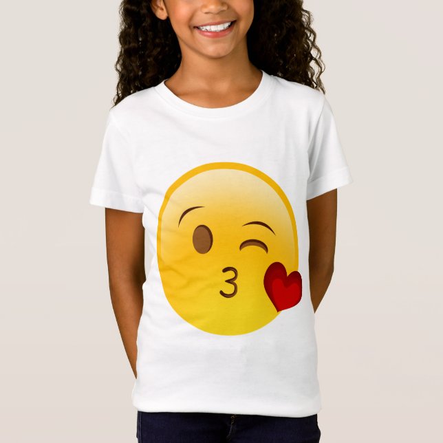 Camiseta Blow um beijo emoji. (Frente)