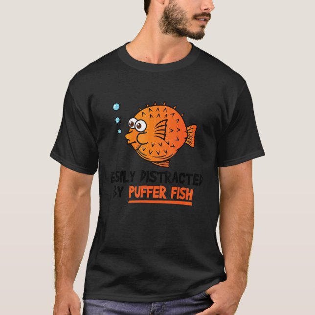 Camiseta Blowfish Facilmente Distridido Por Puffer Fish (Frente)