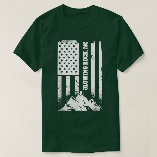 Camiseta Blowing Rock NC North Carolina American Patriotic  (Frente do Design)