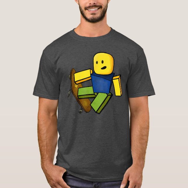 Camiseta Blox Noob Skater Funny Meme Gaming Gift For Gamers (Frente)