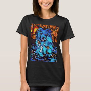 Camiseta BLU GENES cão-lapphund VIVID COR SHIRTS