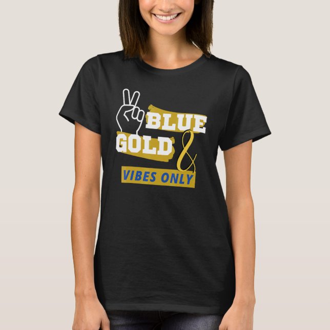 Camiseta Blue And Gold Game Day Group  For High School Foot (Frente)
