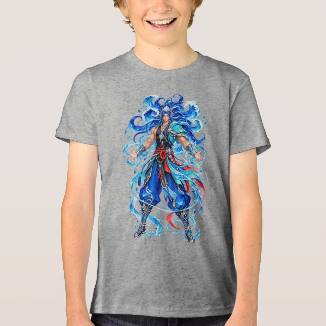 Camiseta Blue Aqua Goddess Fantasy Warrior (Frente)