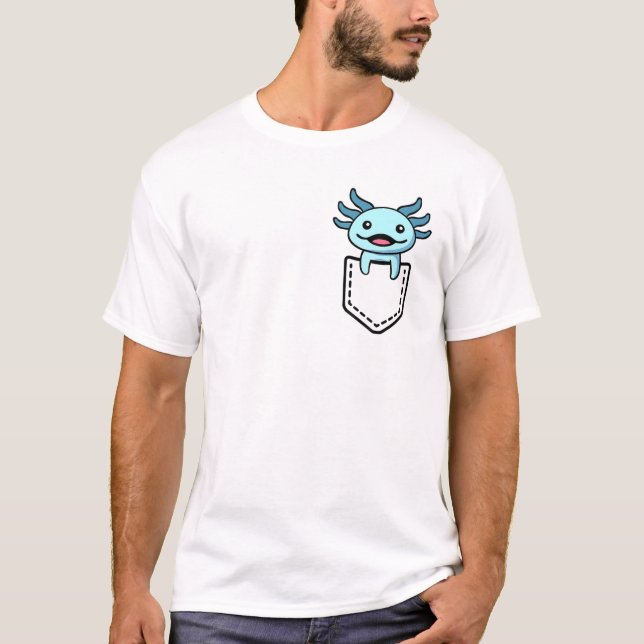 Camiseta Blue Axolotl Pocket Salamander Mexican Walking Fis (Frente)
