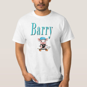 Camiseta Blue Barry Nome E Porco De Skate,