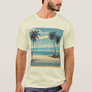 Camiseta Blue Beach Bliss Tee - Serene Coastal Design