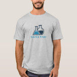 Camiseta Blue Beakers Science Rocks Design<br><div class="desc">Blue Beakers Science Rocks Design com texto personalizável.</div>
