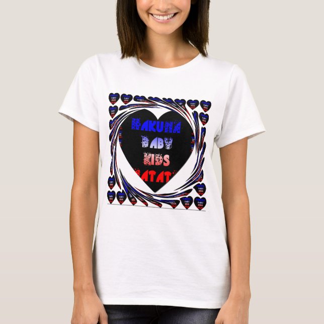 Camiseta Blue Black Hakuna Matata Baby Kids Design.png (Frente)