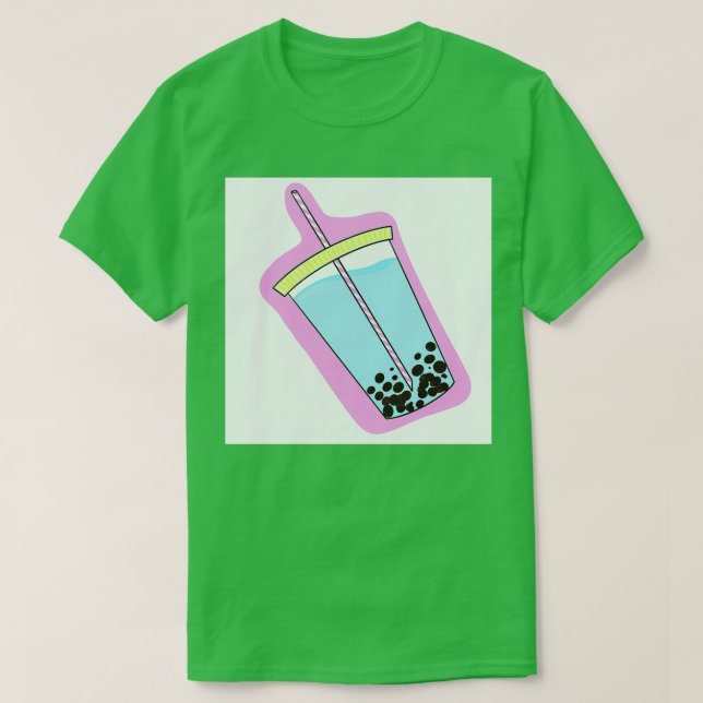 Camiseta Blue Boba Tea (Frente do Design)