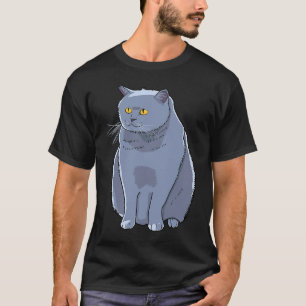 Camiseta Blue British Shorair Cat Para Pessoas De Gato