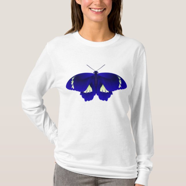 Camiseta Blue Butterfly Art Monet (Frente)