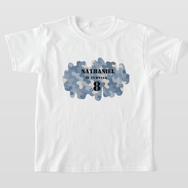 Camiseta Blue Camo Militar | Aniversário do exército (Postura )