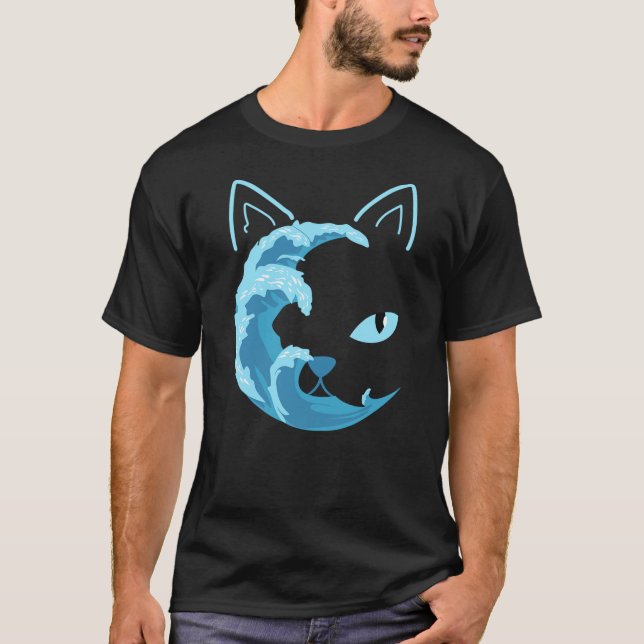 Camiseta Blue Cats Wave For Kamala Funny Blue Wave Of Cat L (Frente)