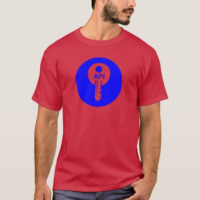 Camiseta Blue Circular API Key Icon (Frente)